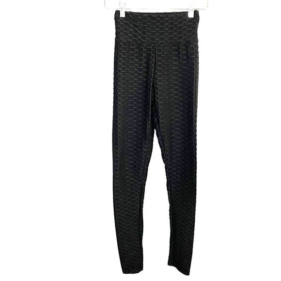 Shine By Adorn Pants - Shine‎ By Adorn High Waisted Textured Scrunch Booty Lift Legging- Black Size S